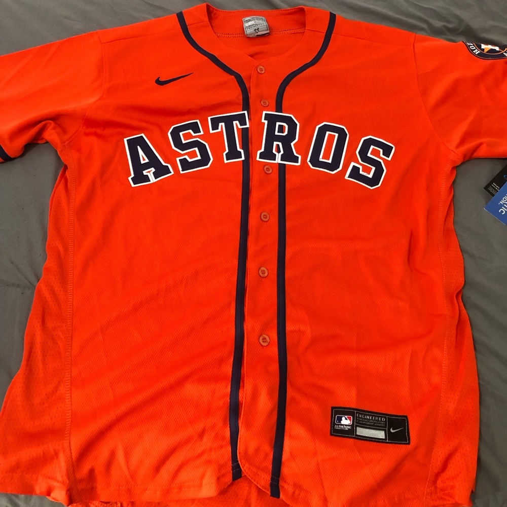 NWT Nike Astros Baseball Jersey Men World Series Champions 22 size 44 L/XL